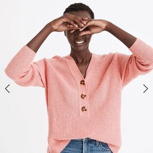 Madewell Ribbed Lyle Henley Sweater NWT